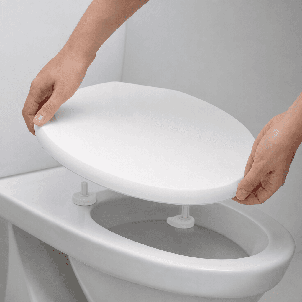 Toilet seat cover installation