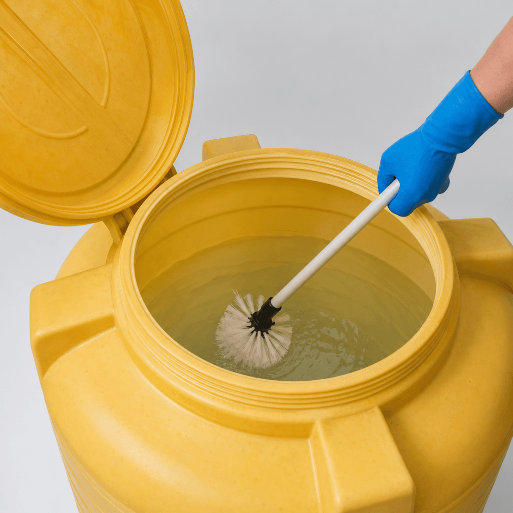Water tank cleaning